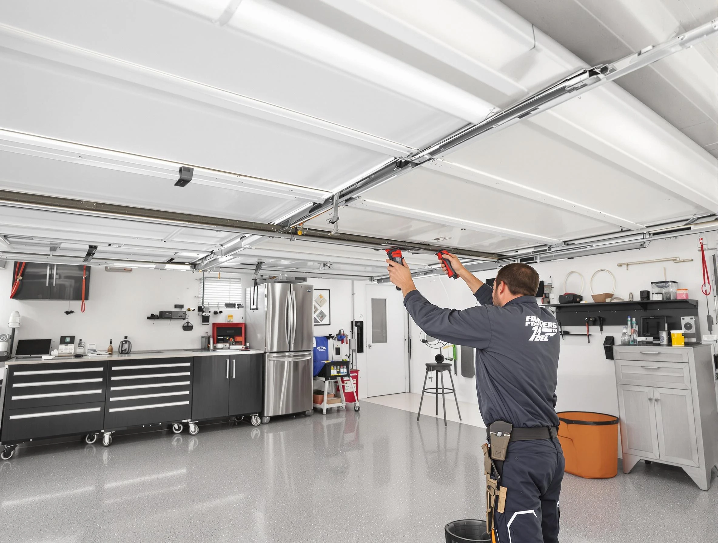 Overhead garage door repair service by North Brunswick Garage Door Repair in North Brunswick